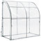 [en.casa] Invernadero Exterior Juta Casa para Cultivos con Puerta Enrollable Abertura Fácil Sistema de Encaje Acero Cubierta Lámina de PVC 200 x 100 x 215 cm Transparente