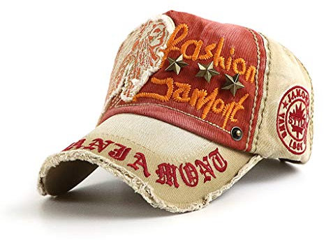 Ueither Uomo Regolabile Cappellino da Baseball 56-60 CM (Cachi)