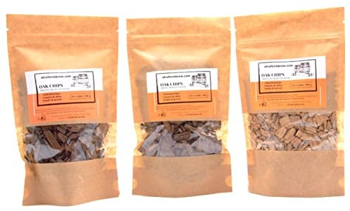 Eichenspäne-Set - 3 Packungen - Eichenholzchips | Französisch | Alterung des Alkohols | Alterung von Getränken