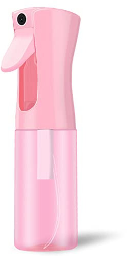 LERPOLOR Empty Spray bottles, Continuous Spray Bottle for Hair, Spray Water Bottle Fine Mist Refillable, Skin Care, Showering Pets, Plants, travel, Ironing and Cleaning 6.8 Ounce (1 Pack, Pink)