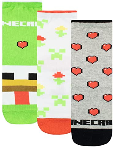 Minecraft Girls Socks Pack of 3