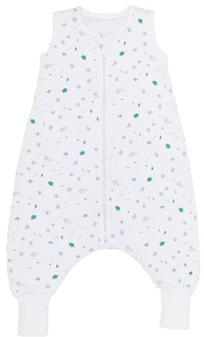 Fillikid Baby Schlafsack mit Füßen | Schlafsack Baby mit Beinen ganzjährig 2,5 TOG | Kinderschlafsack Winter Sommer | Kinder Ganzjahresschlafsack für Jungen und Mädchen