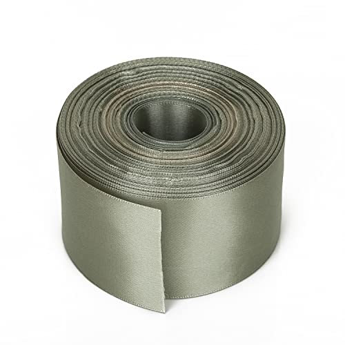 Trimming Shop 50mmx 25 Meter Beidseitig Satin Polyester Band Rollen für Stoff,DIY Kunst & Handarbeiten,Haar Schleifen,Weihnachten Geschenke Einpacken,Hochzeit & Heim Deko,Nähen Projekt,Salbeigrün