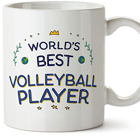 Mugffins Tassen/Becher mit Spruch für VOLLEYBALL-SPIELERIN - Auf Englisch - World's Best - 11 oz / 330 ml - originelles und lustiges Geschenk Mitarbeiter