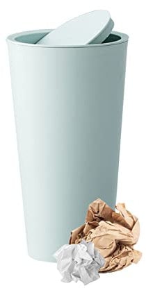 16.5cm 1Pcs Auto Car Garbage Can,Car Trash Can with Lid,Mini Plastic Dust Bin, Small Car Cup Holder Trash Bin, for Office Desktop, Car, Van or Lorry- Odor-proof (Green)