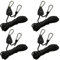 4 corde di tensione riflettenti da 4 m, con tenditore, corda regolabile, cricchetto, corda con gancio, corda in paracord, corda di tensionamento per tenda, tenda da campeggio