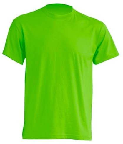 Generico T-shirt Uomo Maglietta a manica corta Maglia Cotone (XXL, LIME)
