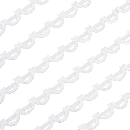 BENECREAT 1m/1.1yard White Corset Loops for Corset Lacing 30mm Wide Dress Back Satin Webbing Corset Back Interchangeable Zipper for Craft Wedding Accessories, Prom Dresses, Formal Dresses