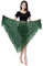 MUNAFIE Bauchtanz Hüfttuch, Pailletten Fransen Glitzer Rock Rave Festival Outfit Damen Schwarz Grün