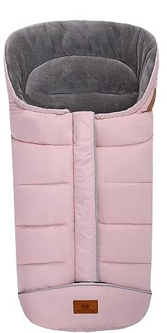 Fußsack Babyschale für Kinderwagen Buggy Universal Winter Baby (rosa, 102X54CM)