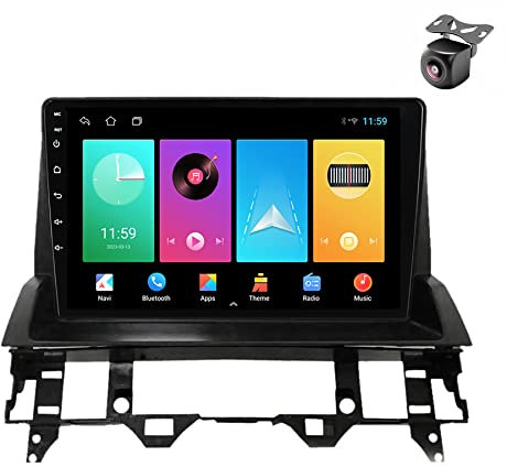 Android 12 Radio para Mazda 6 2002 2003 2004 2005-2008 2 DIN de Coche NAVEGACIÓN con Pantalla Táctil 10 Pulgadas Reproductor Multimedia autoradio Estéreo Carplay Android Auto (M100S 4core 1+16G)