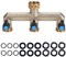 Brass Garden Tap Splitter 3 Way Hose Manifold,Multi Tap Connector,Faucet Splitter,Hose Bib Splitte,3/4” Tap Diverter Adapter Hose Pipe Tap Splitter,Dual tap Connection 3 Ports with On/Off Valves