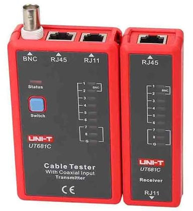 UNI-T Uni-trend Cable and network tester UT681C Professional Cable Tester Network RJ45 RJ11 BNC Telephone Wire Tracker Ethernet LAN Detector Line Finder(UT681C)