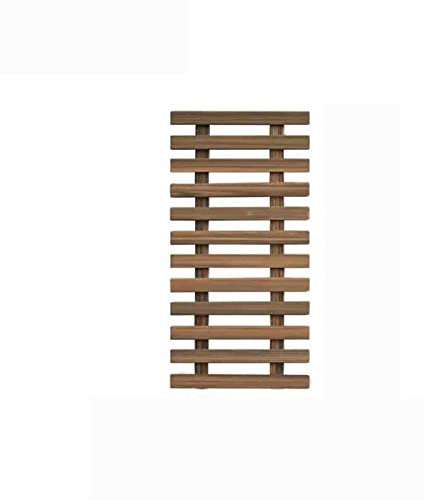 PRUJOY Holz-Blumenregal zum Aufhängen an der Wand, Blumen-Wandregal, Wandbehang, Gitter, Gartendekoration, Garten-Holzaufhänger (60 * 30cm)
