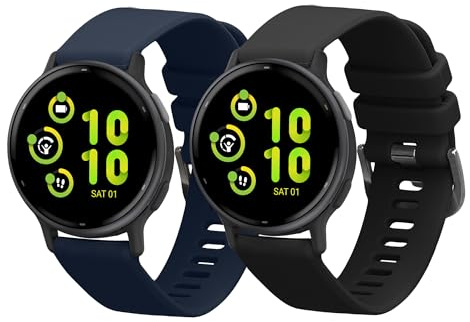 kwmobile 2x Uhrenarmband für Garmin vivoactive 5 / active 5 Armband - Fitnesstracker Band Set aus Silikon - Ersatzarmband Smartwatch