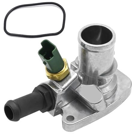 Hoypeyfiy Thermostat Housing with Seal Compatible with 500 312 2007-2020 Panda 169 2007-2012 KA RU8 2008-2016 Ypsilon 2009-2020 55202371 9S518575AA 1535448