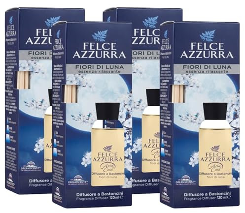 Generico 4X Diffusore a Bastoncini Felce Profumazione Fiori di Luna 120ml