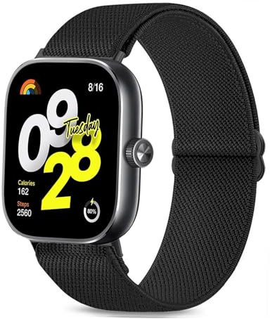 TUCOMO Bracelet élastique en nylon, compatible avec Xiaomi Redmi Watch 4, bracelet de rechange, extensible, pour Redmi Watch 4, homme et femme