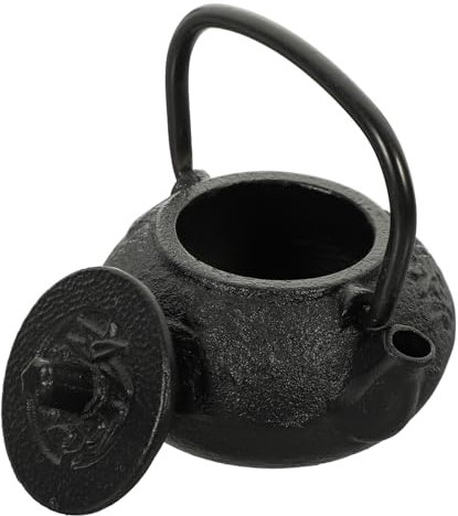 Alipis Mini Cast Iron Tea Kettle Small Tea Pot Black Office Decorative Miniature Teapot