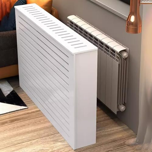 MTSYXYM MDF Heizkörperverkleidung,Verkleidung Heizkörper,Anti-Rauch-Wand Radiator Abdeckung,mehrere Belüftungslöcher auf der Oberseite, leicht zu reinigen,für Schlafzimmer Wohnzimmer.(L60*H70*T20cm)