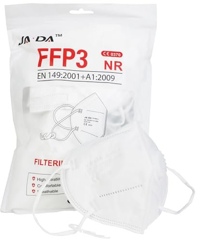 Spanner In The Works FFP3 Masks | Ventilated Disposable Face Masks | Pack of 10 Dust Masks | Filtering Facepiece Respirator | Individually Wrapped | 6 layer Facemask With Valve