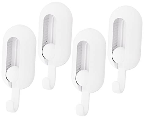 TINEASUR Selbstklebende Kleiderbügelhaken 4 Stück Drehbare Deckenhaken Dekorative Wandhaken Für Badezimmer Und Schlafzimmer