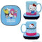 Uncanny Brands Hello Kitty Mug & Warmer - Blue Kitten Printed Design - Automatic Heating With Ceramic Cup - For Adults and Kids - Ideal for Keeping Drinks Warm at Home or Work