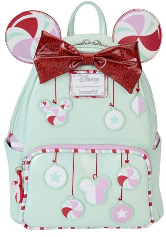 Loungefly Disney Minnie Holiday Peppermint Ornaments Mini Backpack