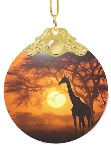 2024 Giraffe Rund Glas Christbaumschmuck