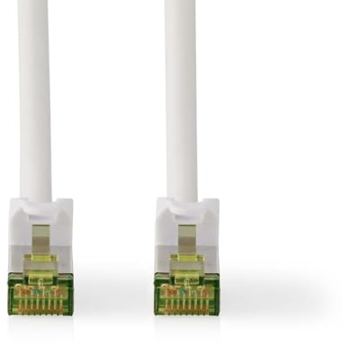 NEDIS CAT7-Netzwerkkabel - S/FTP - RJ45 Stecker - RJ45 Stecker - 10.0 m - Snagless - Rund - LSZH - Weiss - Label