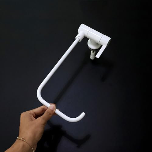 Grifos Cocina para Osmosis Inversa Blanco Agua Fria Grifo Fregadero Abatible Monomando,Blanco