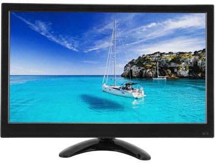 14 Inch Portable Monitor, 1920x1080 Gaming Monitor Built in Speaker, BNC AV VGA HD Multimedia Interface USB MIC AUX, Ultra Slim External Screen for Laptop, PC, Security Camera (UK)