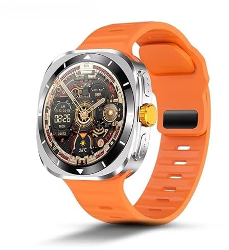 XINDADA F7 Ultra Smart Watch - Reloj inteligente para hombre Galaxy Watch 7 Ultra NFC GPS Brújula Dinámica Island Health Monitoring Sport Smartwatch 2024 (naranja)
