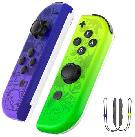 Holilo Manette pour Switch, L/R Manette Switch Sans Fil Compatible avec Switch/OLED/Lite avec Double Vibration, Gyroscope à 6 Axes