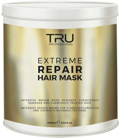 Tru Hair Mask Extreme Repair 1000ml – Intensiv Haarmaske für trockene & geschädigte Haare, Feuchtigkeitspflege, Anti-Frizz, Glanz & Geschmeidigkeit