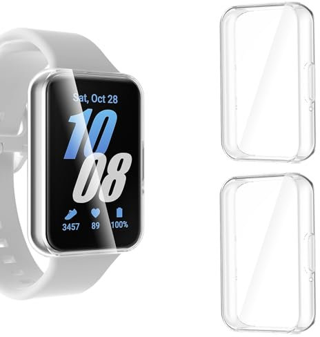 KIKISML Lot de 2 films de protection d'écran compatibles avec Samsung Galaxy Fit3, coque de protection complète en TPU souple ultra fine compatible avec Samsung Galaxy Fit3 (transparent, transparent)
