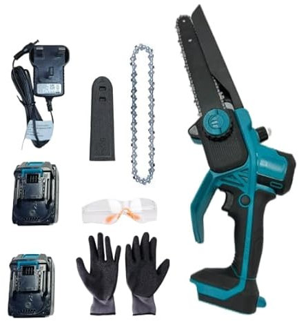 SEESII Mini Chainsaw Cordless 8 Inch: Electric Battery Powered Chainsaw, 2025 Upgraded Brushless Chain Saw with 2pcs 3000mAh, Tool-Free Chain Tension, Oiler, for Tree Branch Cutting (M8 Boost)