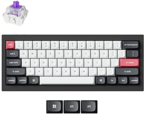 Keychron Q4 HE Custom Mechanical Keyboard US ANSI Layout, QMK Rapid Trigger Wireless Gaming Keyboard with Hot-Swappable Gateron Daul-Rail Magnetic Switch, Aluminum, RGB Backlit for Mac Windows