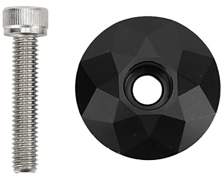 YUYTE Fahrrad Headset Top Cap Bike Stiel Deckentdecke Headset Top -Aluminium -Legierung PVD Überzogene 31,8 Mm Leichte Hochfestigkeit für die Meisten Fahrradstiele (Black)
