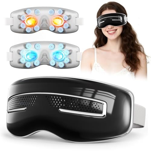 Morfone Eye Massager with Heat and Cooling, Integrated Smart Sleep Mask