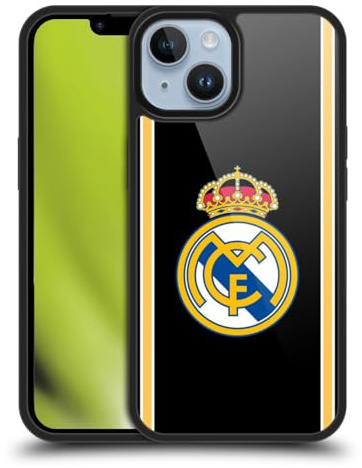 Head Case Designs Offizielle Real Madrid CF Rückblick 99/00 Schwarz Retro Gel Armour Hülle [Militärischer Schutzgrad] kompatibel mit Apple iPhone 14