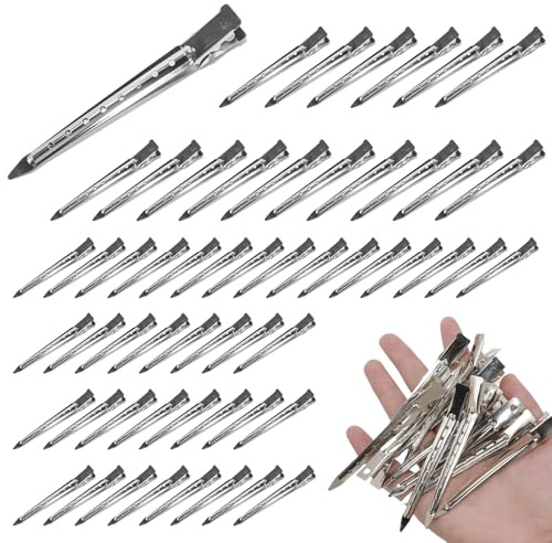 90 Stück Haarklammern Haarspangen Locken Haarschmuck, | Abteilklammern Friseurzubehör Haarclips Damen Haarklemmen Flach für Salon Privatgebrauch