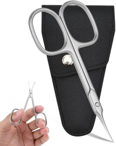 YIPFEN Forbicine per Unghie e Cuticole, Forbici Manicure in Acciaio Inossidabile, Forbicine per Cuticole con Punta Ricurva, Ideali per Unghie di Mani, Piedi e Bambini