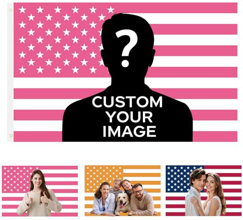 Personalisierte Flagge mit Foto, Individuelle Gartenfahne mit Text & Logo