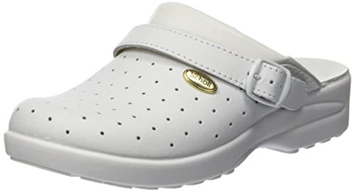 Scholl Clog Racy Mixte, Blanc, 43 EU,