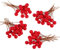 Künstliche Holly Beeren, 100 Stück Mini 10 mm Fake Beeren Dekor auf Draht für Weihnachtsbaum Dekorationen Blumen Kranz DIY Handwerk Gebrauch (Rot)