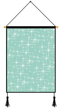 Blackish Green Fresh Lines geometrisches Gitter, 45 x 65 cm, Stoff, moderner High-Definition-Druck, Wanddekoration 17.7 X 25.5 Inches 4.bright Stars