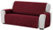 Textil-home Sesselschoner Sofaüberwurf Adele, 2 Sitzer - Reversibel gepolsterter Sofaschutz. Farbe Rot