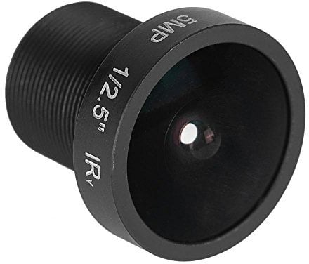 ASHATA Obiettivo CCTV IR HD per Telecamera IP di Sicurezza, 5,0 Megapixel, Obiettivo M12 * 0,5, Lunghezza focale 2,1mm, grandangolo 180 °, utilizzato su 1/2,5