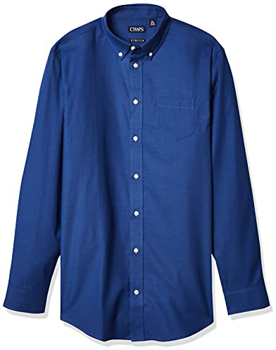 Chaps Big Boys' Long Sleeve Oxford Button-Down Dress Shirt, Postal Blue, X-Small (6/7)